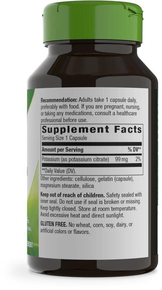 Калій Nature's Way Potassium 99 мг, 100 капсул