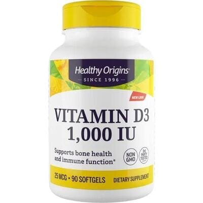Вітамін Д3 Healthy Origins Vitamin D3 1000 МО, 90 капсул