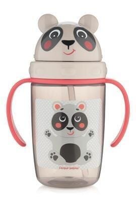 Кружка Canpol babies Hello Little з силіконовою трубочкою, бежева, 56/500_bei, 400 мл