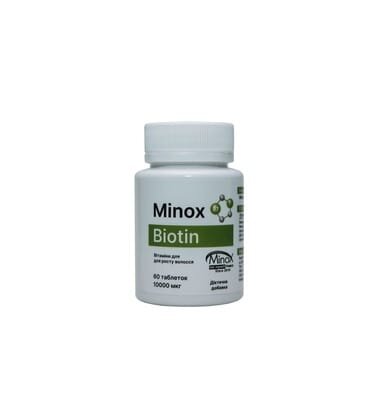 Вітаміни MinoX Biotin для росту волосся таблетки №60