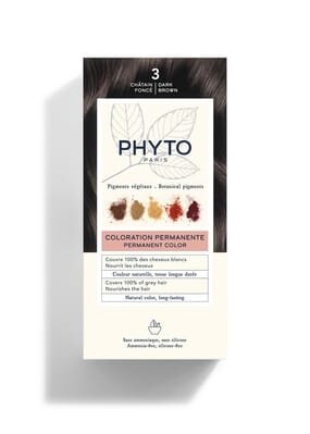 Крем-фарба Phyto Phytocolor, тон 3 темний шатен, 60 мл + 40 мл