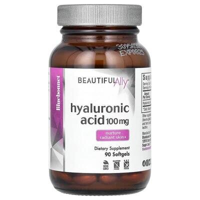 Гіалуронова Кислота Bluebonnet Nutrition Beautiful Ally Hyaluronic Acid 100 мг, 90 гелевих капсул