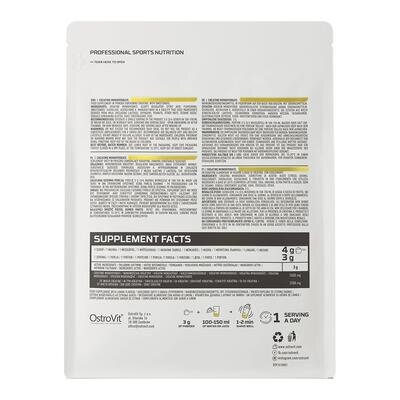 Креатин моногідрат OstroVit Creatine Monohydrate лимон, 500 г