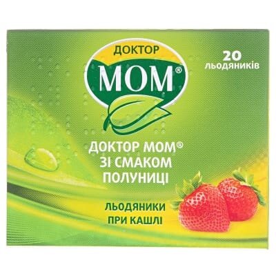 Доктор мом зі смаком полуниці льодяники №20 (4х5)