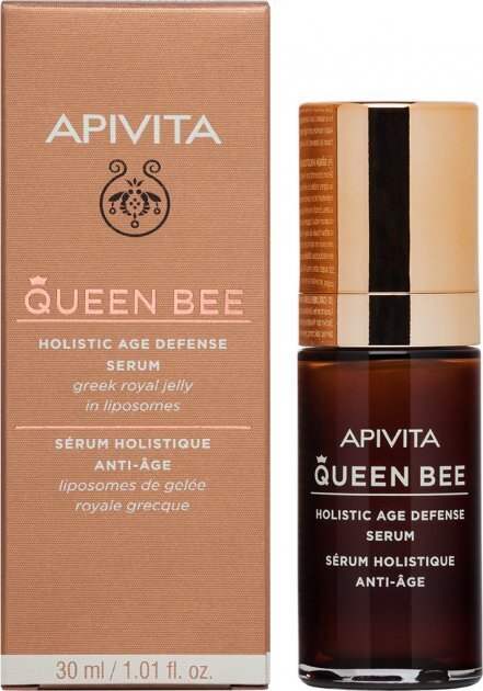 Сироватка для обличчя Apivita Queen Bee для комплексного захисту від старіння шкіри, 30 мл