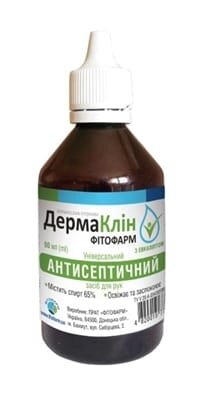 Дермаклін Фітофарм з евкаліптом антисептичний засіб по 90 мл у флак.
