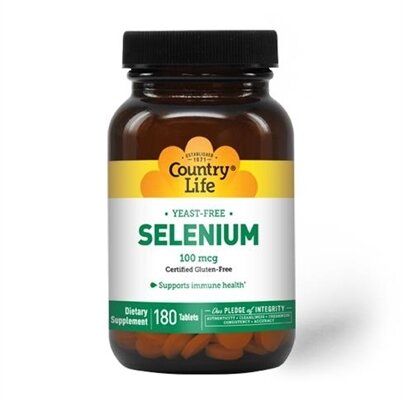 Селен Country Life Selenium 100 мкг, 180 таблеток