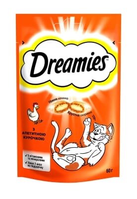 Ласощі для кішок Dreamies з куркою, 60 г