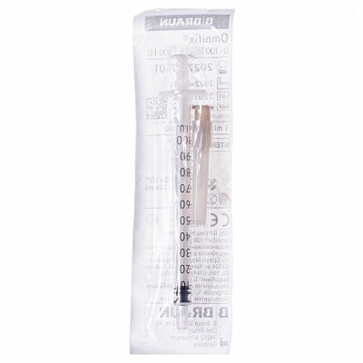 Шприц інсуліновий 1 мл U-100 Omnifix 100 duo з голкою 26G (0,45 х 12 мм), 1 штука