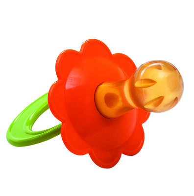 Соска-пустушка латексна Київгума Flowers of life 2-АК Ромашка-2 070995 кругла, в індивідуальній упаковці