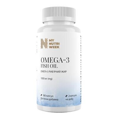 Омега-3 ісландський риб'ячий жир My Nutri Week Omega-3 Fish Oil, 180 капсул