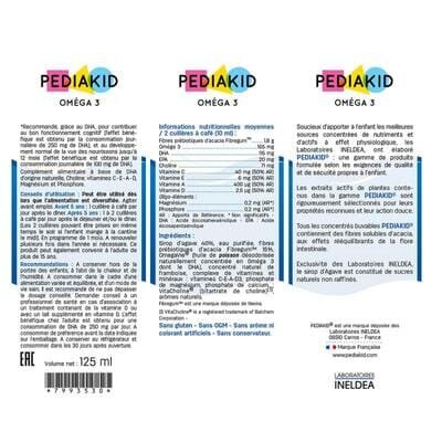 Педіакід PEDIAKID Omega 3 сироп для здорового розумового розвитку: Омега 3, 125 мл