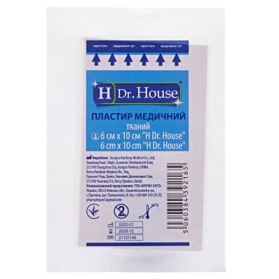 Пластир медичний Dr. House тканий 6 см х 10 см, 1 штука