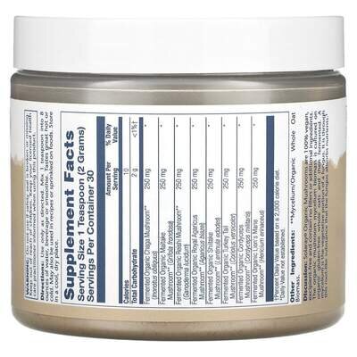Грибний комплекс Solaray Organic Fermented Mushroom Complete 2000 мг, 60 г