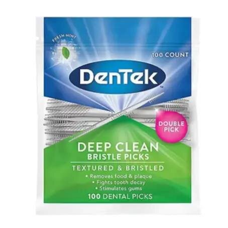 Флос-зубочистки DenTek Deep Clean зі щетинками, 100 штук