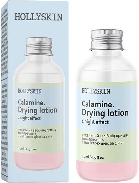 Засіб Hollyskin Calamine локальний від прищів і почервонінь з миттєвою дією за 1 ніч, 15 мл