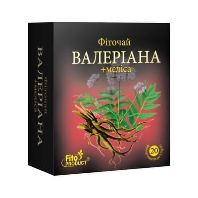 Фіточай Фітопродукт Валеріана і меліса по 1,5 г №20 у філ.-пак.