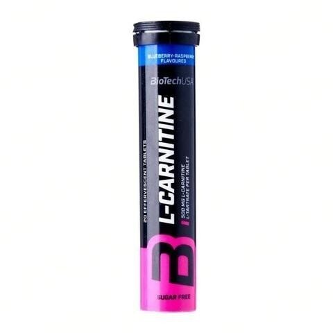 Жироспалювач Biotech Effervescent L-Carnitine 500 mg blue-raspberry, 20 таблеток