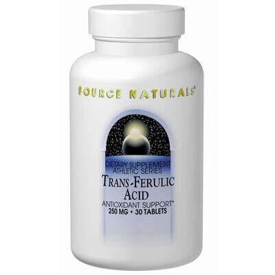 Транс-ферулова кислота Source Naturals Trans-Ferulic Acid 250 мг, 30 таблеток