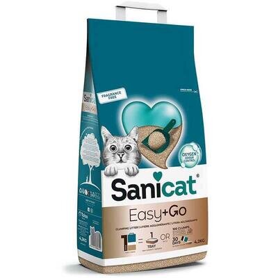 Наповнювач для котячого туалету Sanicat Easy&Go бентонітовий ультракомкуючий, без запаху, 4,2 кг