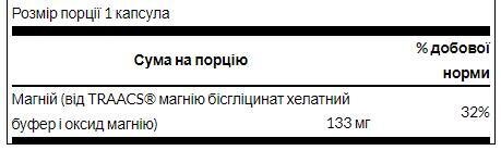 Магній гліцинат Swanson Albion Magnesium Glycinate капсули по 133 мг №90