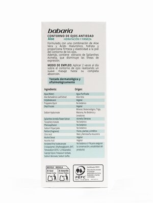 Крем для шкіри навколо очей Babaria Aloe антивіковий, 15 мл
