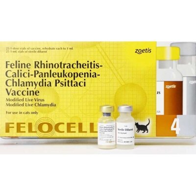 Вакцина Фелоцел CVR + хламідіоз для кішок, 1 доза 25 штук в уп.