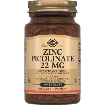 Цинк піколінат Solgar Zinc Picolinate 22 мг таблетки №100