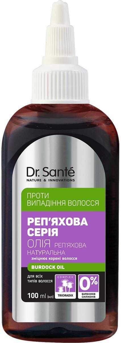 Олія для волосся Dr.Sante Реп'яхова натуральна проти випадіння волосся, 100 мл