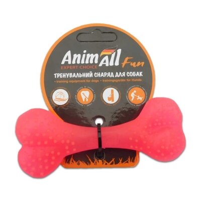 Іграшка для собак AnimAll Fun Кістка 12 см коралова