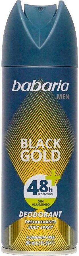 Дезодорант спрей Babaria Men Black Gold 48h для чоловіків, 200 мл