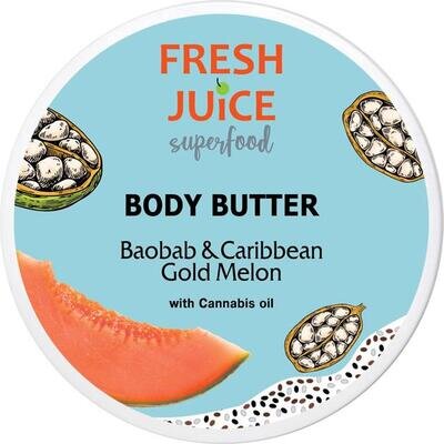 Крем-олія для тіла Fresh Juice Superfood Baobab & Caribbean Gold Melon, 225 мл