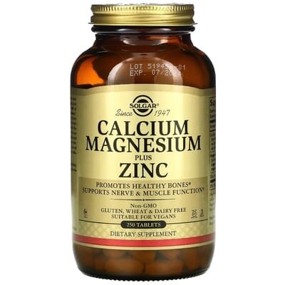 Кальцій, магній плюс цинк Solgar Calcium Magnesium Plus Zinc таблетки №250