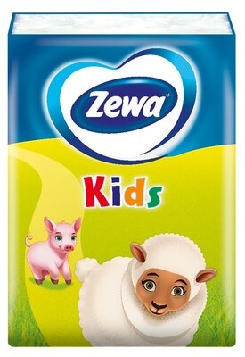 Хусточки носові паперові Zewa Kids 4 шари, 9 шт х 1 уп