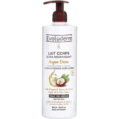 Лосьйон-молочко Evoluderm для дуже сухої шкіри живильне з аргановою олією, 500 мл