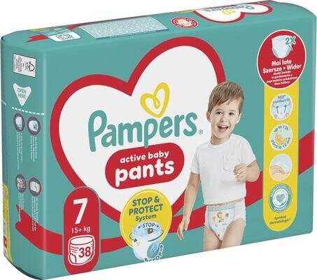 Підгузки-трусики Pampers Pants дитячі розмір 7, 17+ кг, 38 шт