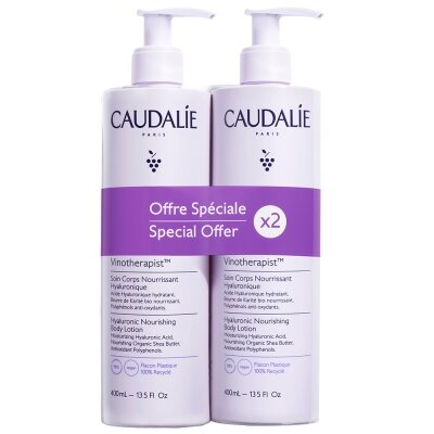 Набір Caudalie Vinotherapist Крем для тіла поживний, 2 шт х 400 мл