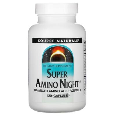 Амінокислотний комплекс для сну Source Naturals Super Amino Night, 120 капсул