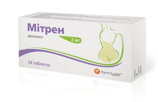 Мітрен таблетки по 2 мг №28 у бліс.