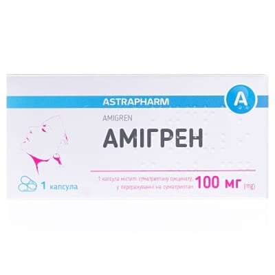 Амігрен капсули по 100 мг №1