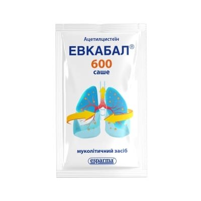 Евкабал 600 саше порошок д/ор. р-ну 600 мг/3 г №20 у саше