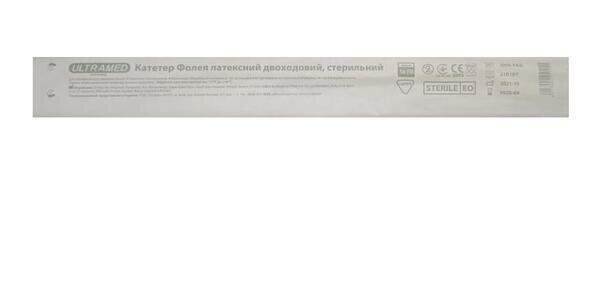 Катетер урологічний Ultramed тип Фолея 14 Fr, 2-ходовий, 1 штука