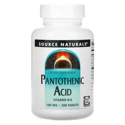 Пантотенова кислота Source Naturals Pantothenic Acid 100 мг, 250 таблеток