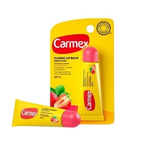 Бальзам для губ Carmex SPF15 зі смаком Полуниці, 10 г тюбик