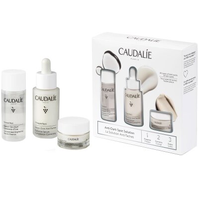 Набір Caudalie Vinoperfect Set (Сироватка для обличчя 30мл, Денний крем для обличчя 15мл, Концентрована есенція для обличчя 50мл)