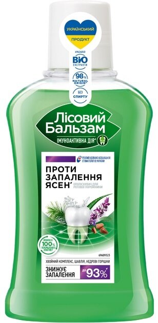 Ополіскувач для порожнини рота Лісовий Бальзам Проти запалення ясен, 250 мл