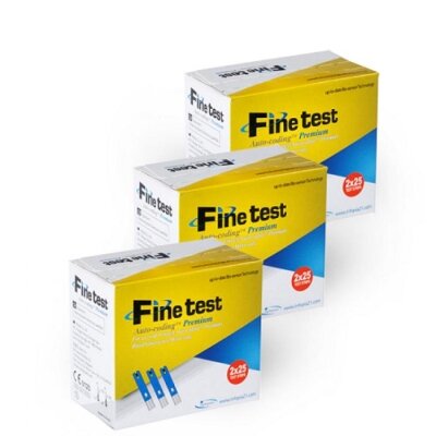 Тест-смужки Finetest Auto-coding Premium для глюкометра, 3 упаковки по 50 штук (оптовий комплект)
