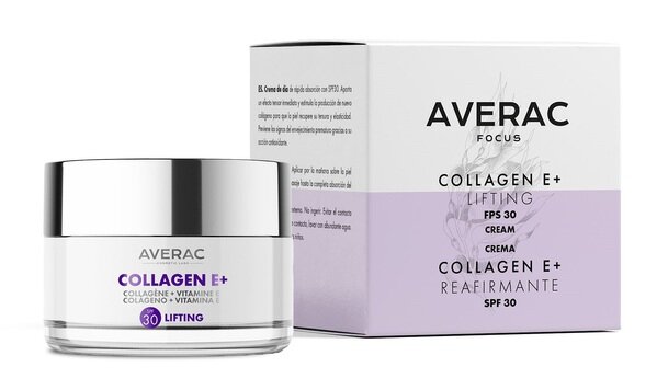 Крем для обличчя Averac Focus Collagen E+ SPF30 денний ліфтинг з колагеном і вітаміном Е, 50 мл