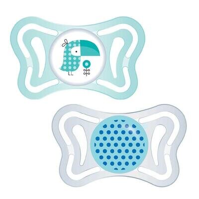 Пустушка силіконова Chicco Physio Light (71031.21), від 2 до 6 місяців, для хлопчиків, 2 шт