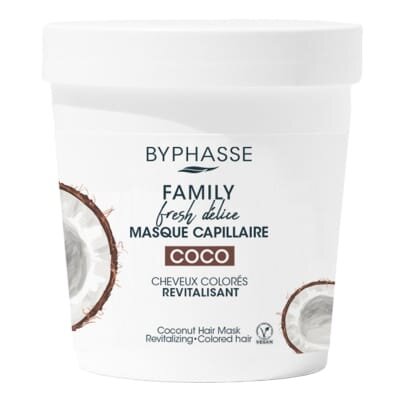 Маска Byphasse Family Fresh Delice для фарбованого волосся з кокосом, 250 мл